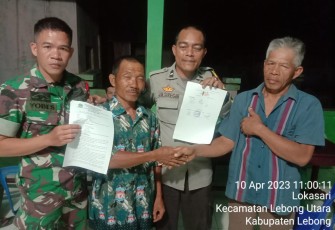 Bhabinkamtibmas Polsek Lebong Utara Mediasi Perselisihan Warga