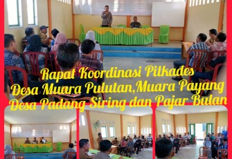Polsek Seginim Hadiri Sosialisasi Pilkades Damai di Aula Kantor Camat Seginim
