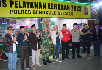 Kapolres Bengkulu Selatan  Bersama Forkopimda Cek Pos Pam Ops Ketupat Nala  
