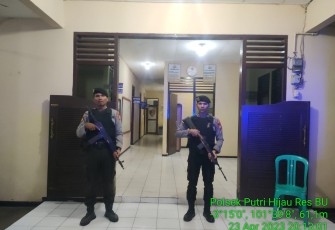 Antisipasi Kejahatan Terorisme, Polsek Putri Hijau Laksanakan Sispam Mako