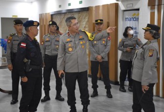 Dansatbrimob dan Wakapolda Kalbar Cek Beberapa Titik Pengamanan HMI dan Munas Komati