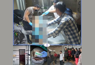 Polisi saat Olah TKP