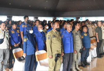 Pelaksanaan kegiatan pembinaan dan peningkatan SDM Satpol PP Karanganyar, di Gedung Kebudayaan setempat, Rabu (22/02/2023).
