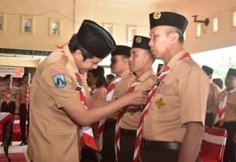 Wakil Bupati Trenggalek, Syah Muhamad Natanegara, saat Melantik Kwaran Pule, Jum'at (16/6/2023)