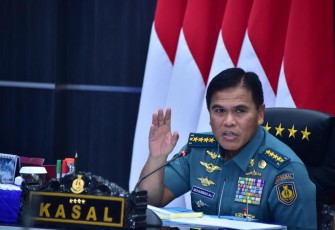 Kasal Laksamana TNI Dr. Muhammad Ali saat menerima Paparan Kesiapan TNI Angkatan Laut (TNI AL), Satuan Tugas (Satgas) Hari Nusantara 2023 bertempat di Mabesal, Cilangkap, Jakarta Timur, Rabu (29/11).