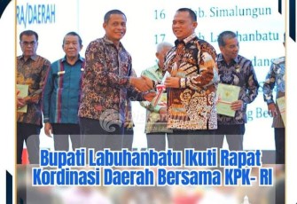 Bupati Labuhanbatu Ikuti Rakorda Bersama KPK RI di Kantor Gubernur Sumut 