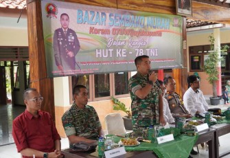 Korem Wijayakusuma Gelar Bazar Sembako Murah