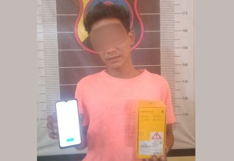 Tersangka dan barang bukti saat diamankan