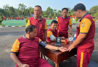 Polres Natuna Laksanakan Tes Jasmani Berkala