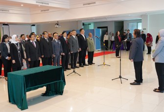 Universitas Moestopo Lantik 28 Pimpinan Baru
