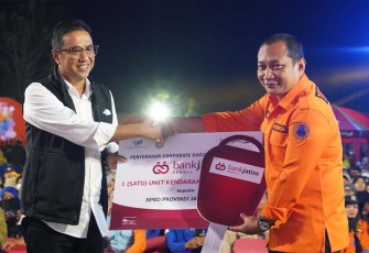 CSR diserahterimakan di Lapangan Ngutoronadi Kabupaten Magetan, penyerahan CSR dilakukan secara simbolis oleh Direktur Kepatuhan Bank Jatim Tonny Prasetyo kepada Kepala Pelaksana (Kalaksa) BPBD Jawa Timur Gatot Soebroto