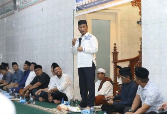 Kepala Badan Pengu sahaan (BP) Batam Muhammad Rudi saat safari ramadan.