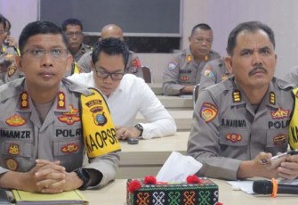 Kapolres Tapanuli Selatan (Tapsel), AKBP Imam Zamroni, SIK, MH, beserta jajaran, mengikuti Rapat Analisa dan Evaluasi (Anev) kinerja Triwulan III