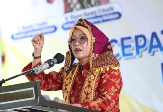 Lilik Umi Nashriyah pada agenda Sosialisasi Percepatan Penurunan Stunting tingkat Desa di Kabupaten Lampung Selatan, pada Selasa (7/3/2023).