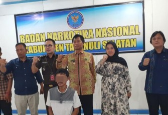 Kepala BNNK Tapsel, Kompol Hendro Wibowo, SIP, MM, dan Kasat, AKP Salomo Sagala, SH, dan pihak Kejaksaan, menghadiri langsung Asesmen tersebut