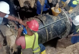 Penyambungan Pipa Depan Kongkow 