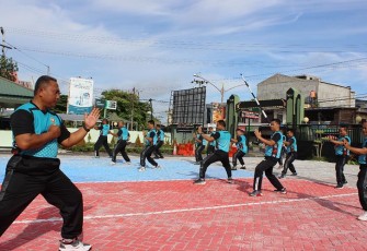 Latihan Bela Diri Militer (BDM) yang diikuti oleh seluruh Prajurit dan ASN Kodim 1016 Palangka Raya. 