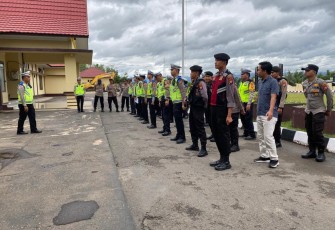 Personil Sat lantas polres Bengkulu tengah