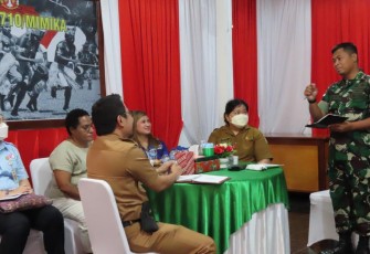 Kodim Mimika saat Gelar Rapat Teknis Dalam Rangka Giat Baksos yang Akan Digelar PPAD