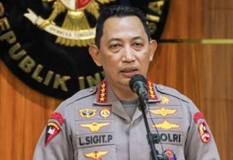 Kapolri Jenderal Listyo Sigit Prabowo dalam Rilis Akhir Tahun Polri di Mabes Polri, Rabu (27/12/23).