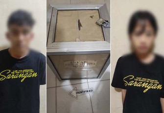 Tersangka dan barang bukti saat diamankan