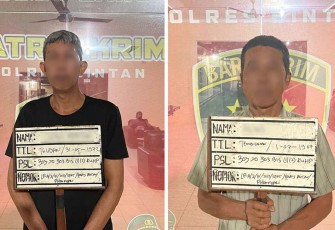 Tersangka saat diamankan