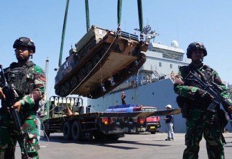 Militer Australia mengirimkan Alat Utama Sistem Persenjataan (Alutsista) untuk berpartisipasi dalam perhelatan akbar latihan militer multinasional Super Garuda Shield (SGS) tahun 2023