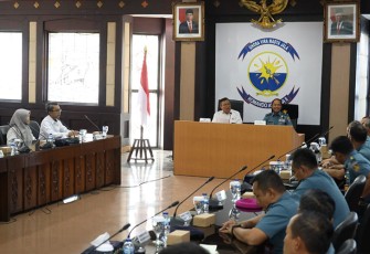 Entry Meeting Pemeriksaan PDTT atas Manajemen Alpalhankam pada UO TNI AL yang digelar di Gedung Candrasa, Koarmada 2, Ujung Surabaya (6/9/2023).