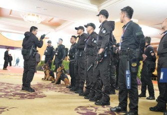 Kogabpadpam VVIP di Jakarta Convention Center (JCC), Jakarta. Selasa (5/9/2023).