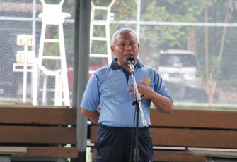  Kabintalid Koops Udara I Letkol Sus Sakdun, S.Ag., M.Pd.I., saat memberikan ceramah Bintal Fungsi Komando (BFK) kepada seluruh personel Makoops Udara I setelah pelaksanaan Apel Pagi.