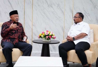 Menag Yaqut Cholil Qoumas saat Terima Kunjungan Dubes RI untuk UEA Husin Bagis 