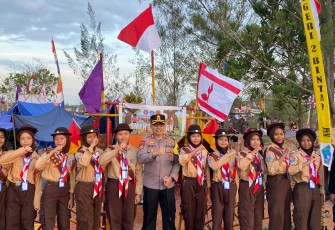 Kapolres Bintan Hadiri Upacara Hari Pramuka ke-63 Tingkat Kabupaten Bintan