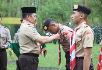 Pangdam V/Brawijaya Mayjen TNI Rafael Granada Baay pada pembukaan Persami yang digelar di Buperta Coban Talun, Desa Tulungrejo, Kecamatan Bumiaji, Kota Batu, Sabtu (03/02/2024).