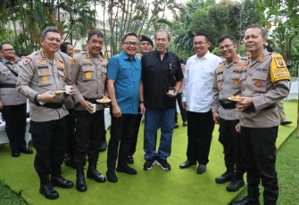 Kapolrestabes Medan Hadiri Coffee Morning Kapolda Sumut 