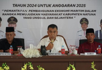 Bupati Natuna Wan Siswandi secara resmi membuka Musyawarah Rencana Pembangunan (Musrenbang) tahun 2024 untuk tahun anggaran tahun 2025