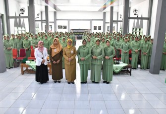 Anggota Persit KCK Cab XVI Dim Ponorogo Ikuti Sosialisasi Kesehatan Jiwa