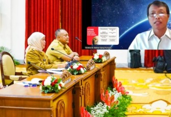 Rapat Koordinasi Pencegahan dan Pemberantasan Korupsi Tahun 2024 yang diselenggarakan oleh Komisi Pemberantasan Korupsi (KPK) secara daring. Senin, (29/1/2024).