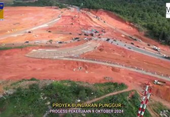 Progres Pembangunan Bundaran Punggur Sudah Capai 76 Persen