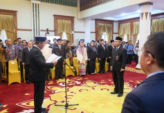 Gubernur Ansar Kukuhkan Hisyam Wahyudi sebagai Kepala Perwakilan BPKP Provinsi Kepri