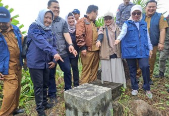 BNPP RI saat Tinjau Pilar Titik Referensi di Tanjung Sading Kabupaten Bintan