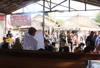 Dandim 1001/HSU-BLG dan Forkopimda Pantau Pemungutan Suara di Sejumlah TPS