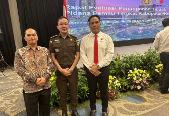 Kasat Reskrim Polres Tapanuli Selatan (Tapsel), AKP Zulfikar, SH, MH, menghadiri rapat evaluasi tindak pidana Pemilu tingkat kabupaten/kota