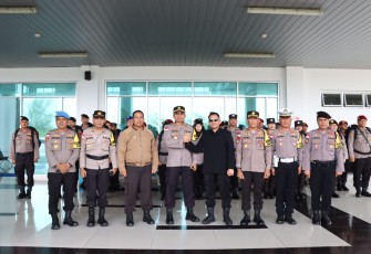 Pamatwil dan 30 Personil BKO Polda Kepri Bantu Pengamanan Pemilu di Polres Natuna