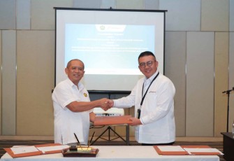 Penandatanganan perjanjian sewa barang milik negara (BMN) Hulu Migas pada PT Pertamina Hulu Rokan senilai Rp19.545.335.000,00.