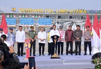 Presiden Joko Widodo saat Resmikan Jalan Tol Pamulang-Cinere-Raya Bogor