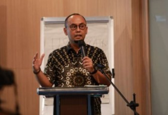 Kepala PPATK Ivan Yustiavandana dalam acara Refleksi Kerja PPATK Tahun 2023 di Jakarta Pusat, Rabu (10/1/24)