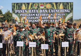 TNI AD Panen Raya Jagung di Majalengka