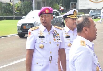 Dankodiklatal Letjen TNI Marinir Nur Alamsyah saat menghadiri Upacara Pembukaan Pendidikan Reguler (Dikreg) Sekolah Staf dan Komando TNI Angkatan Laut (Seskoal) Angkatan ke-62 TA. 2024