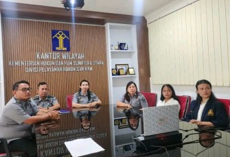 Poto Bersama Kanwil Kemenkumham Sumut Hadiri Kegiatan Sosialisasi.