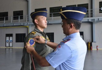 Danlanud Iswahjudi Marsma TNI Firman Dwi Cahyono saat membuka Pendidikan Transisi I F-16 C/D, Rabu (10/1)